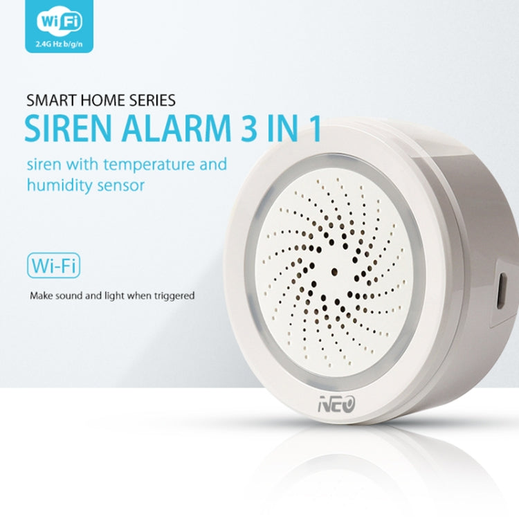 NEO NAS-AB02WT WiFi USB Siren Alarm with Temperature & Humidity Sensor, AB02WT NEO NAS-AB02WT WiFi USB Siren Alarm with Temperature & Humidity Sensor, AB02WT
